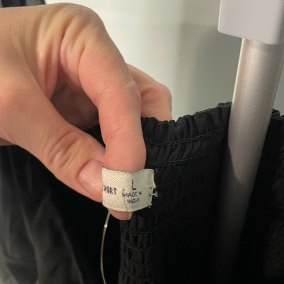 NWT Hollister Pintuck Chiffon Long‎ Sleeve Black Mini Dress size large - Picture 6 of 10